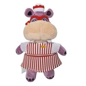Disney Store Doc McStuffins Nurse Hallie Purple Hippo Plush 8"